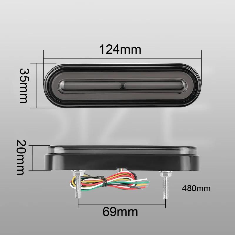 60 светодиодов для мотоцикла, светодиодные задние фонари, стоп-сигнал, указатель поворота, DRL для мотоцикла, велосипеда для грязи, электромобилей, ATV UTV 10-72 В