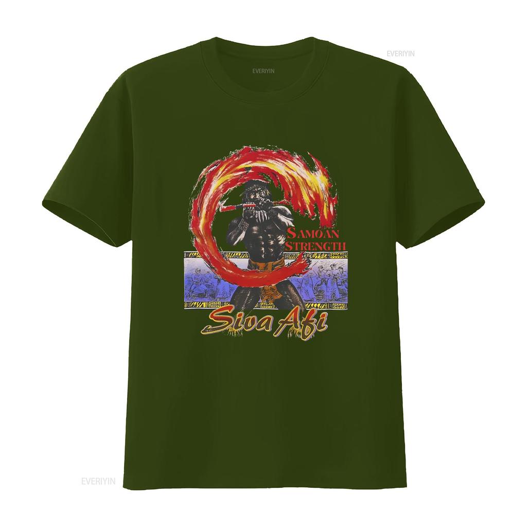 Samoan Strength Siva Afi T Shirt Vintage Design 90s New Print Heavy Cotton vintage Washed Slightly Soft homme