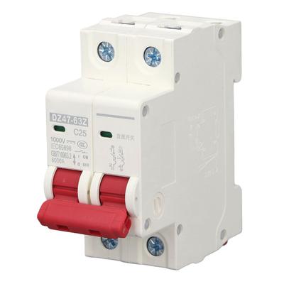 Автоматический выключатель 2P DC 1000V MCB 25A Монтаж на DIN-рейку Защитный выключатель Отключающая способность 6000А