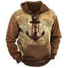 Mens 3D Printed Hoodie Streetwear Hip Hop Loose Fit Pullover Winter Casual Top