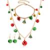 Jewelry Gift Christmas Set With Bell Botanical Motifs In Alloy Celebrations For