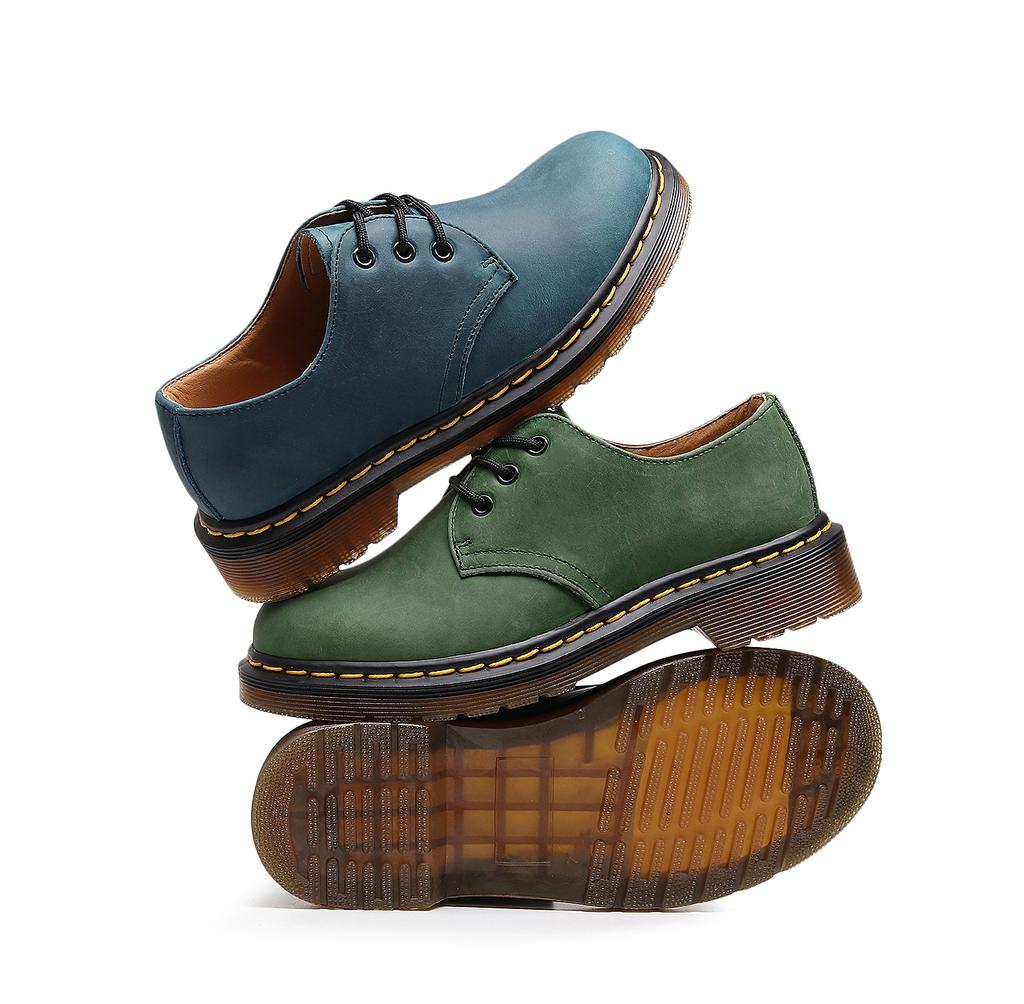 Fashion New Unisex Cowhide Work Shoes for Men and Women Men's Casual Leather Shoes Platform Outdoor Homework Women's Shoes Large Size