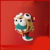 Zodiac Year Snake Mascot Plush Toy Cute Cartoon Tiger Head Pendant Chain Key