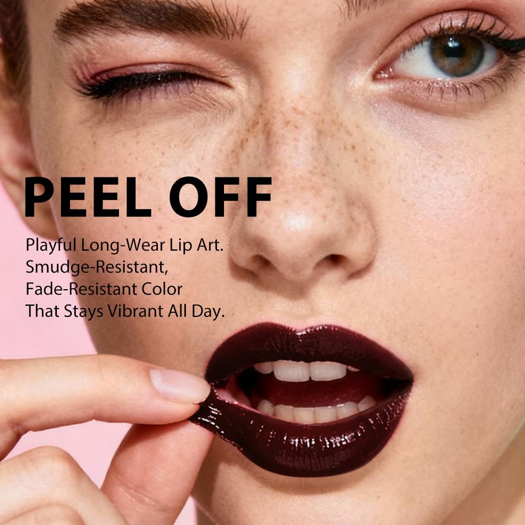 3PCS Peel Off Lip Liner Set, Long - Lasting Smudge - Resistant Water/Sweat Proof Transfer , Vibrant Multi - Color Lip Gloss , Lipstick Gift Set