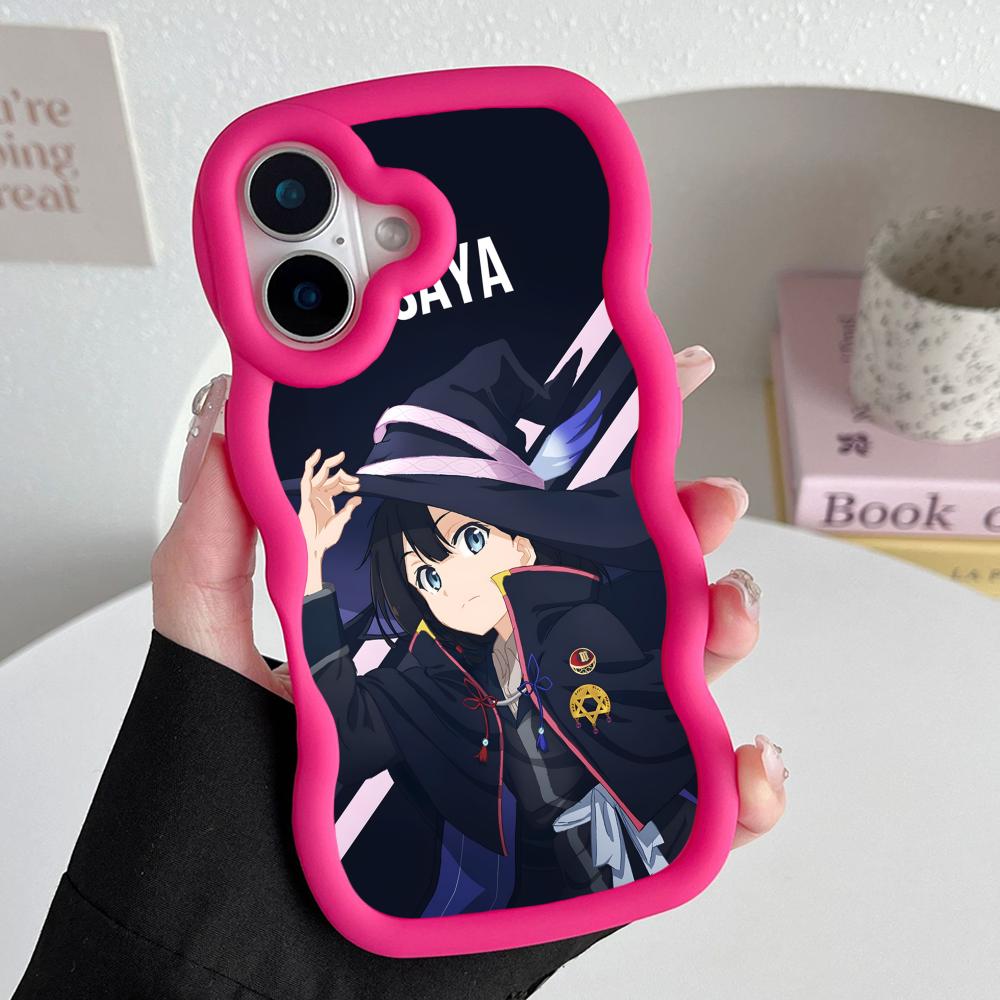 Wandering Witch Saya Phone Case for iPhone 17 16 15 14 13 12 11 Air Pro Max Plus Red Soft TPU Wavy Edge Cover