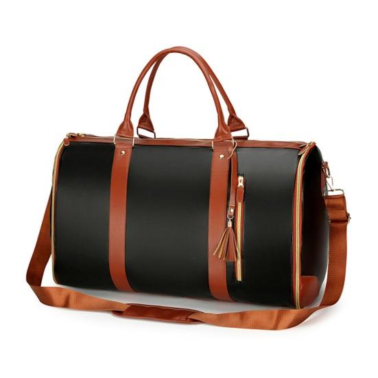 Складная дорожная сумка с несколькими отделениями, водонепроницаемая искусственная кожа, надежная дорожная сумка с ручкой и плечевым ремнем, не мнется