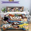 3pcs The Loud House1 pattern bedding set duvet cover set includes duvet cover &pillowcases, perfect all season bedroom decoration & gift