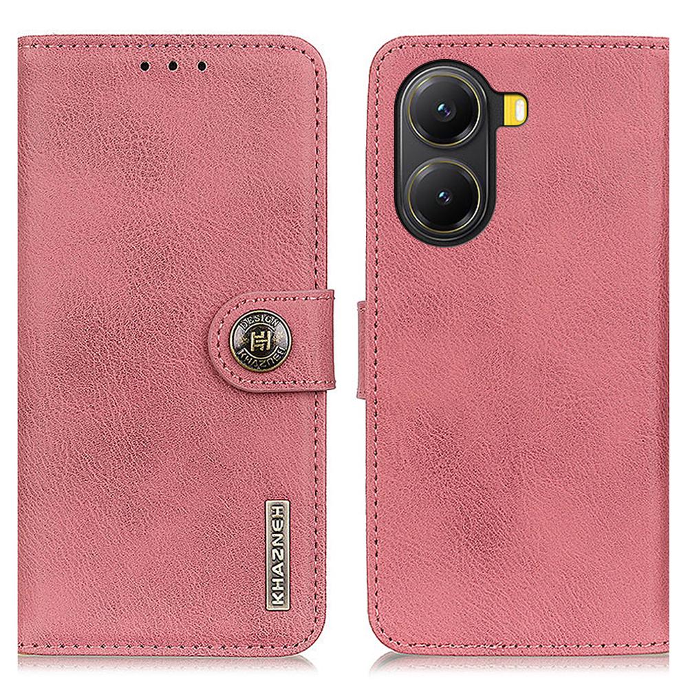 KHAZNEH For Xiaomi Redmi Turbo 4 5G/Poco X7 Pro 5G Wallet Case Cowhide Texture Leather Flip Phone Cover