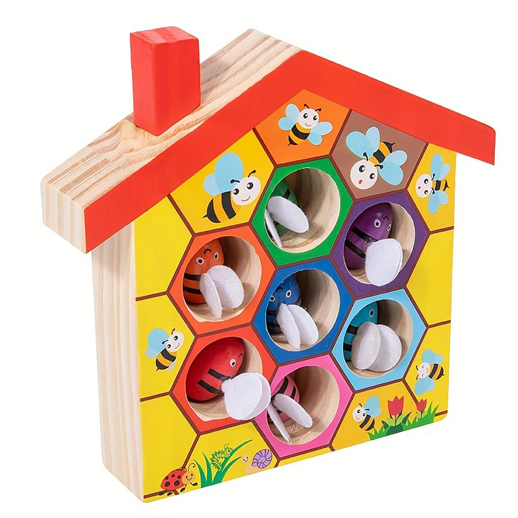 Bee House Color Shape Classification Puzzle Game