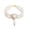 Luxury Rhinestone Inlaid Double Pearl Pet Necklace For Cat Dog Kitten Puppy Birthday Gift