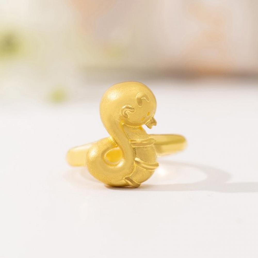 Tiny Co 24k Gold CoCo 1.875g Smile Snake Ring