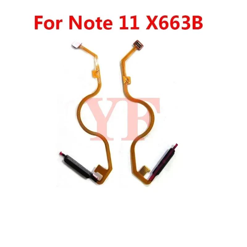 For Infinix Hot 11s X6812 11 Play NFC Note 11 12 X663B Fingerprint Reader Touch ID Sensor Return Key Home Button Flex Cable