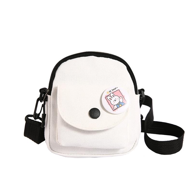 Модная и универсальная холщовая сумка через плечо для женщин, симпатичный кошелек, маленькая квадратная сумка, корейская повседневная сумка через плечо, кошелек для монет, чехол для телефона