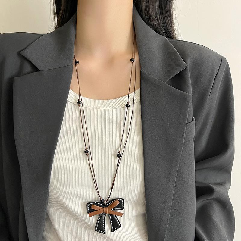 Минималистичное модное геометрическое ожерелье с подвеской в виде шара для женщин и девочек, универсальная длинная цепочка для свитера, ювелирные изделия, аксессуары, подарки