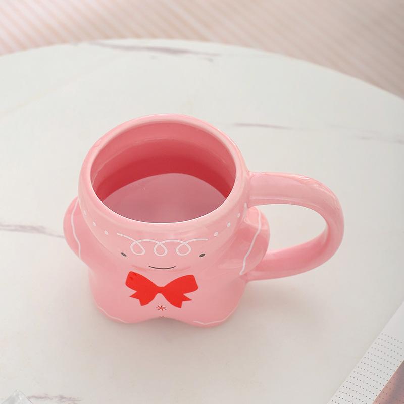 Christmas Cartoon Gingerbread Man Mug Ins Style High Value Breakfast Coffee Milk Cup