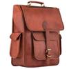 Goat Leather Backpack Shoulder Bag Office School 17 In Laptop Rucksack Handbags