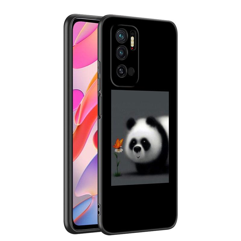 Чехол для телефона с китайским медведем в виде панды для Xiaomi Mi A2 8 9 SE Note 10 10T 11 12 Lite 9T 11T 12S 12T Pro A3 6X 12X, мягкий черный чехол из ТПУ