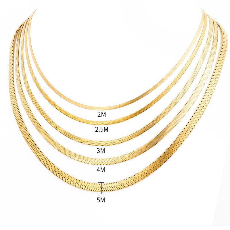 Blade Chain Versatile High-end Snake Bone Chain Hip-hop Necklace