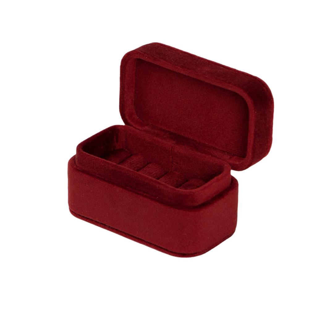 Wedding Rings Bearer Box Square Jewelry Organizer Velvet Rings Holder  Marriage Anniversary