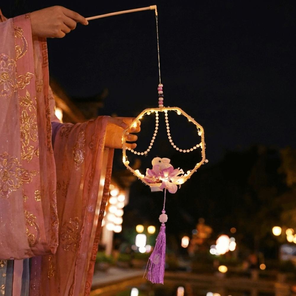 Handmade Children's Rabbit Lantern DIY Material Bag Mid-Autumn Festival Lamp Hanfu Accessories