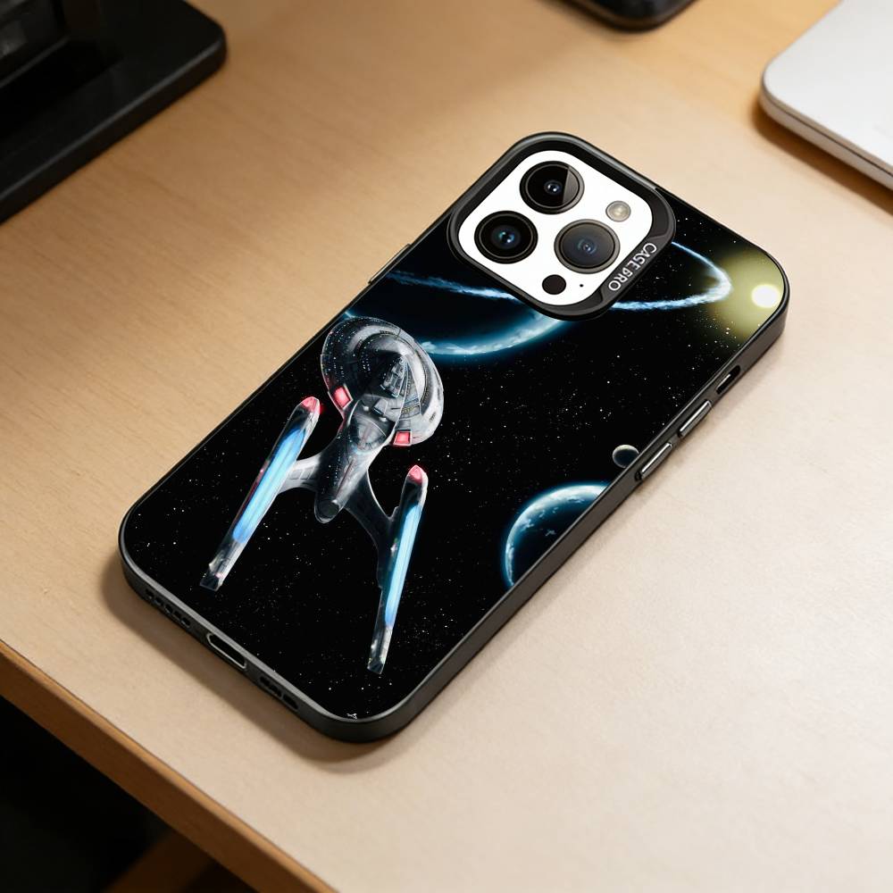 S-Star Trek Ships Phone Case For iPhone 17,16,15,14,13,12,11 Plus,Pro Max,XS,Colorful Silver Black Cover