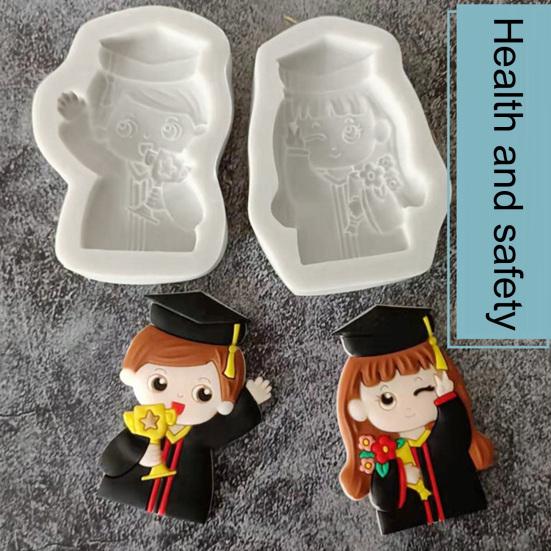 Силиконовая форма для мастики Студент DIY Силиконовый узор Форма для конфет на выпускной Вечеринка