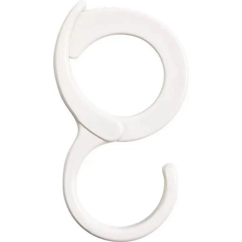 Кольцо-пряжка для перил Abs Home Hook Вешалка для пальто, шляпы, галстука, подвесное хранилище, крючок S-образной формы, пластиковое защелкивающееся кольцо