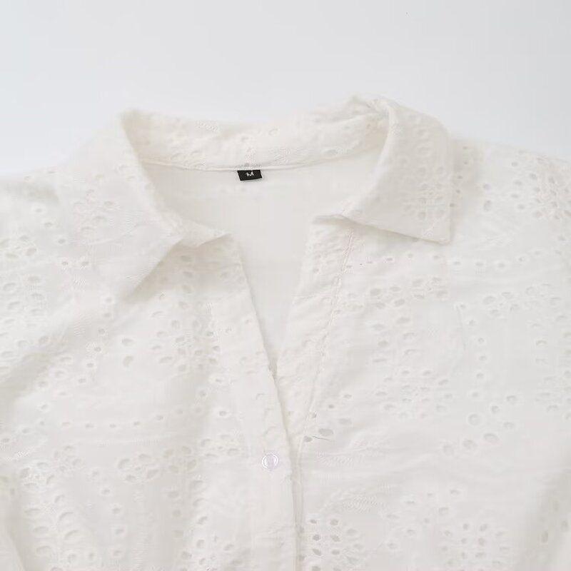 Fashion Style 2024 Summer New Arrival Women's Clothing Stylish All-Matching Hollow Embroider Dress 3129265 250