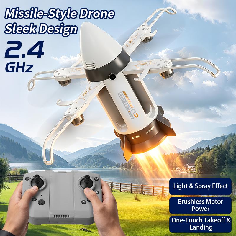 Бесколлекторная RC Звездная Корабль Летающая Игрушка Складной Ракетный Самолет Трюковая Ракетная Машина Радиоуправляемая Летающая Космическая Ракета Игрушка с Распылителем