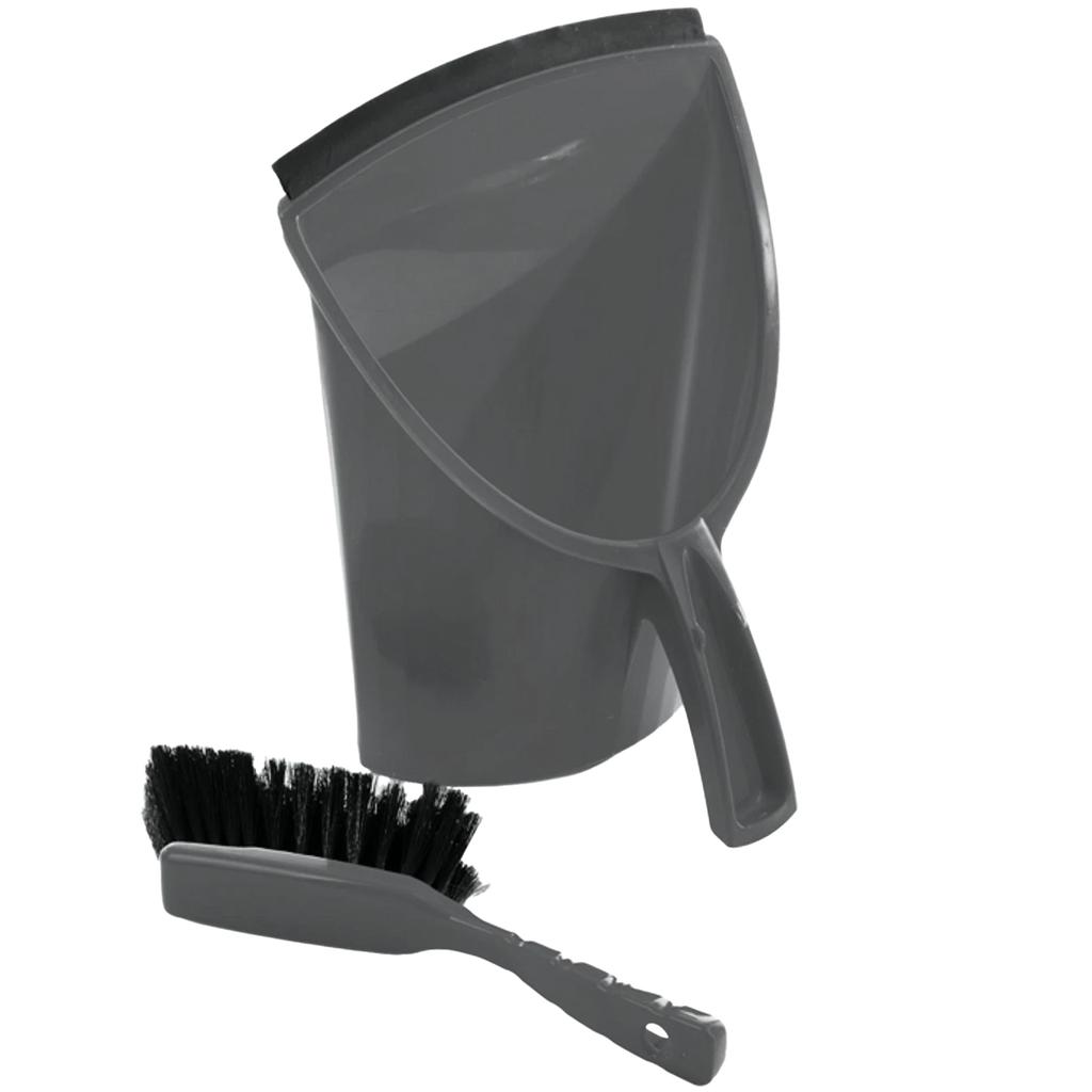 Buffalo Heavy Duty Scoop Plastic Dustpan & Brush Set