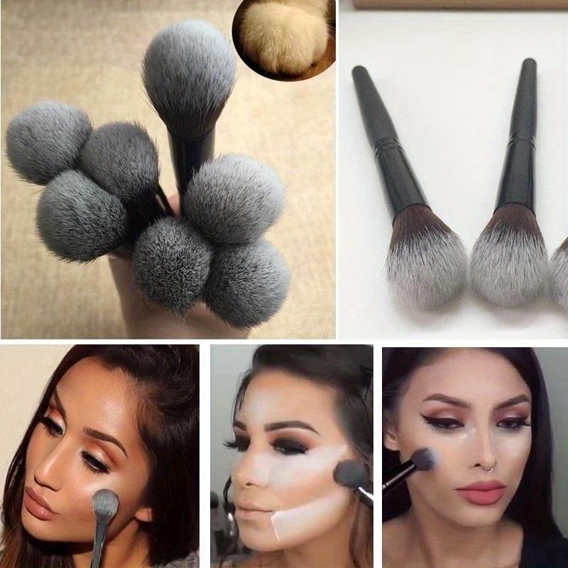 Professional 1 Pcs Black Wooden Handle Beauty Face Brush Foundation Brushes Single Up Brush Tools