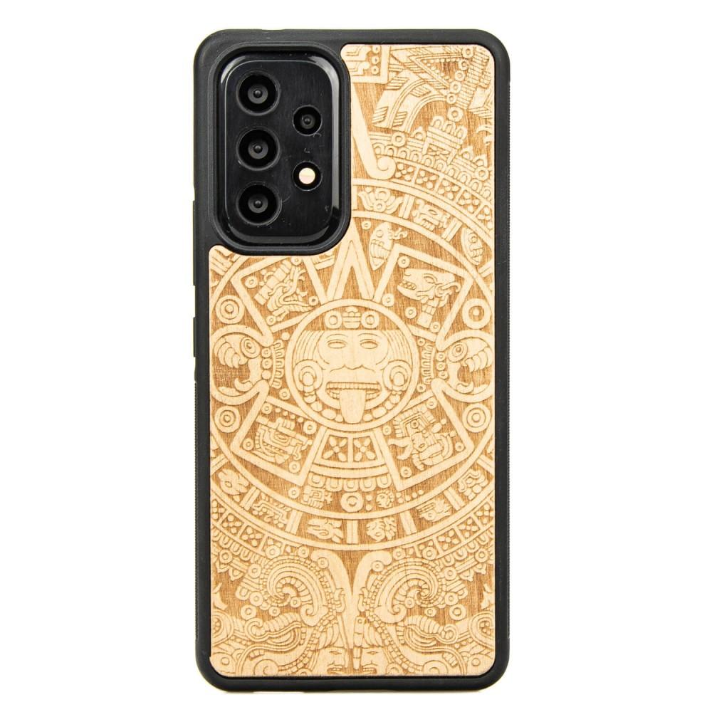 Wooden Case for Samsung Galaxy A53 5G Aztec Calendar Aniegre