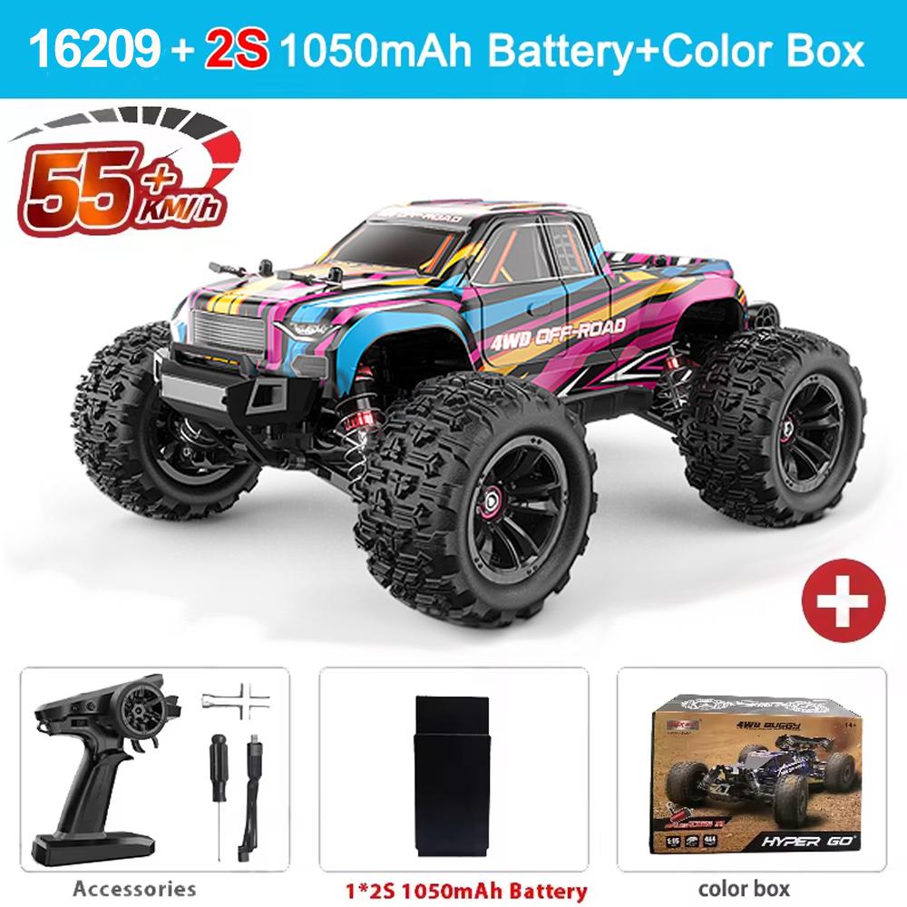 Радиоуправляемая машина MJX 16208/16209/16210 2.4G 4WD с пультом управления Внедорожник Бесколлекторный Высокоскоростной Гоночный Скалолазный Гусеничный 2S 3S Аккумулятор