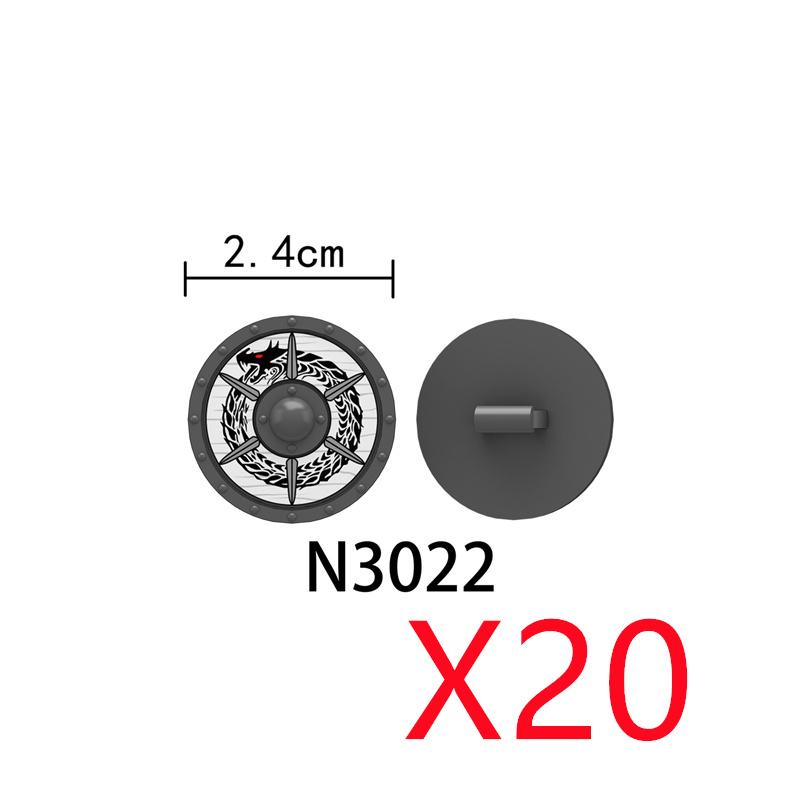 MOC Средневековые Строительные Блоки Персонаж Рыцарь Воин Набор Аксессуаров Шлем Наплечники Щит Лук Стрела Кирпич Подарок Игрушка X022