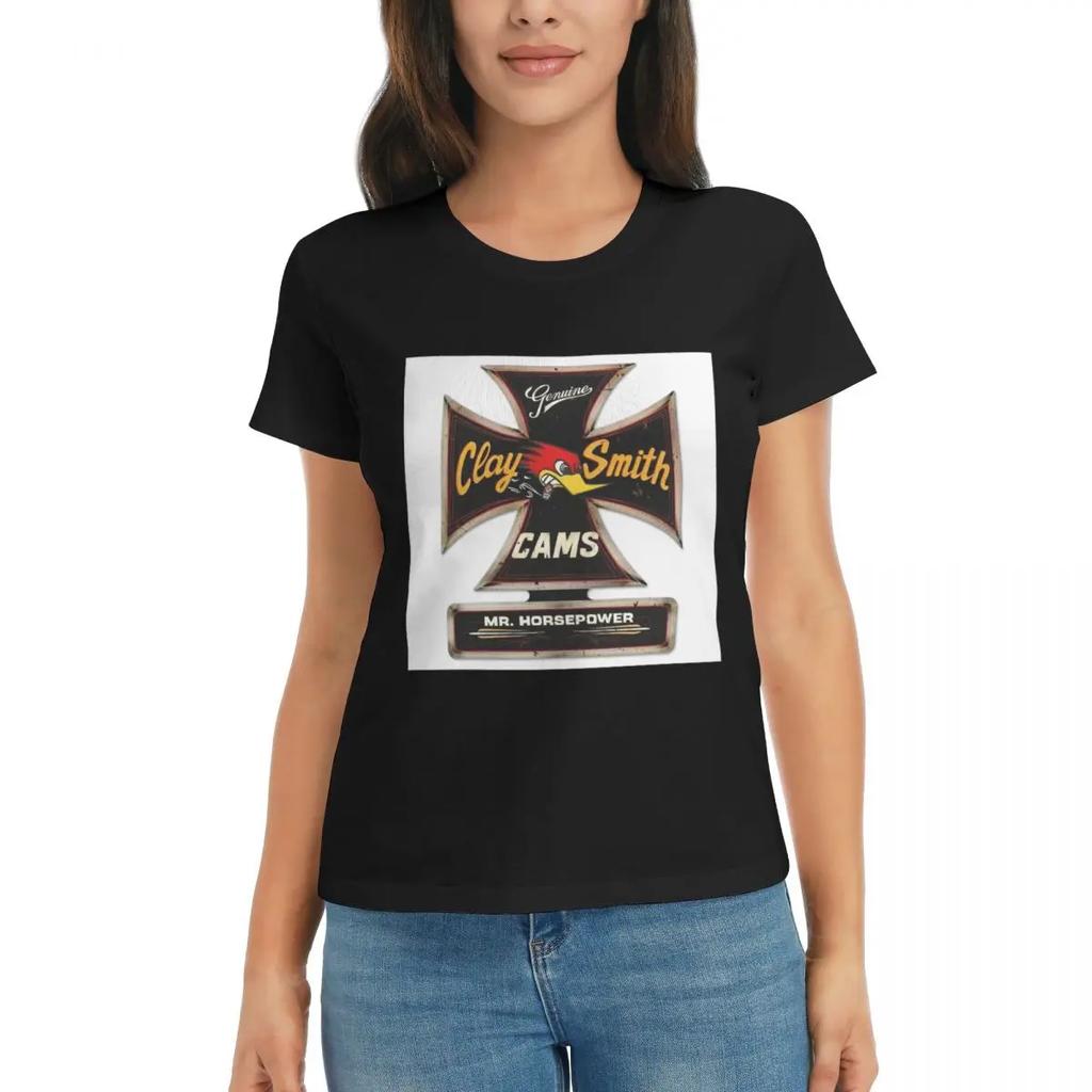 Women TShirt Made In The USA Street MrHorsepower Clay Smith Cams Short Sleeve Tees Round Neck T Shirts Clothes Tops Streetwear