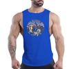 Summer Adult Men'S Outdoor Fitness Casual Sports Crew-Neck Vest Creative Letter Pattern 2d Print Quick-Drying Sleeveless Shirt