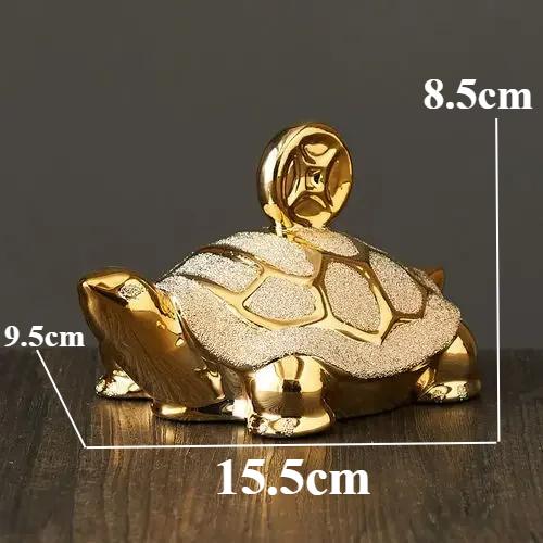 Керамические золотые черепахи, настольные украшения для дома в виде животных, небольшие поделки, фэн-шуй, фигурки животных, предметы интерьера