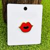 Mouth Shaped Lapel Pin Handmade Jackets Bag Backpack Badge Accessory Clothing Accessories for Elegant Women and Girls