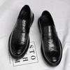 Внутренняя высота увеличивается деловой повседневный кожаный мужской туфли 6 см набор стопы мужской туфли одна педаль низкий верх Doudou мужской