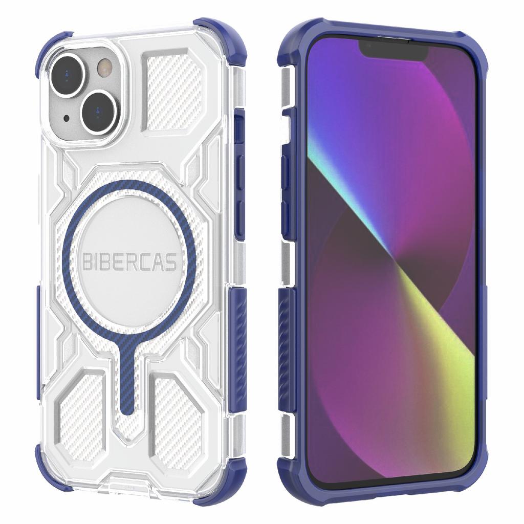 BIBERCAS J-16 Transparent Series For iPhone 14/13 Case Compatible with MagSafe TPU+PC Phone Cover