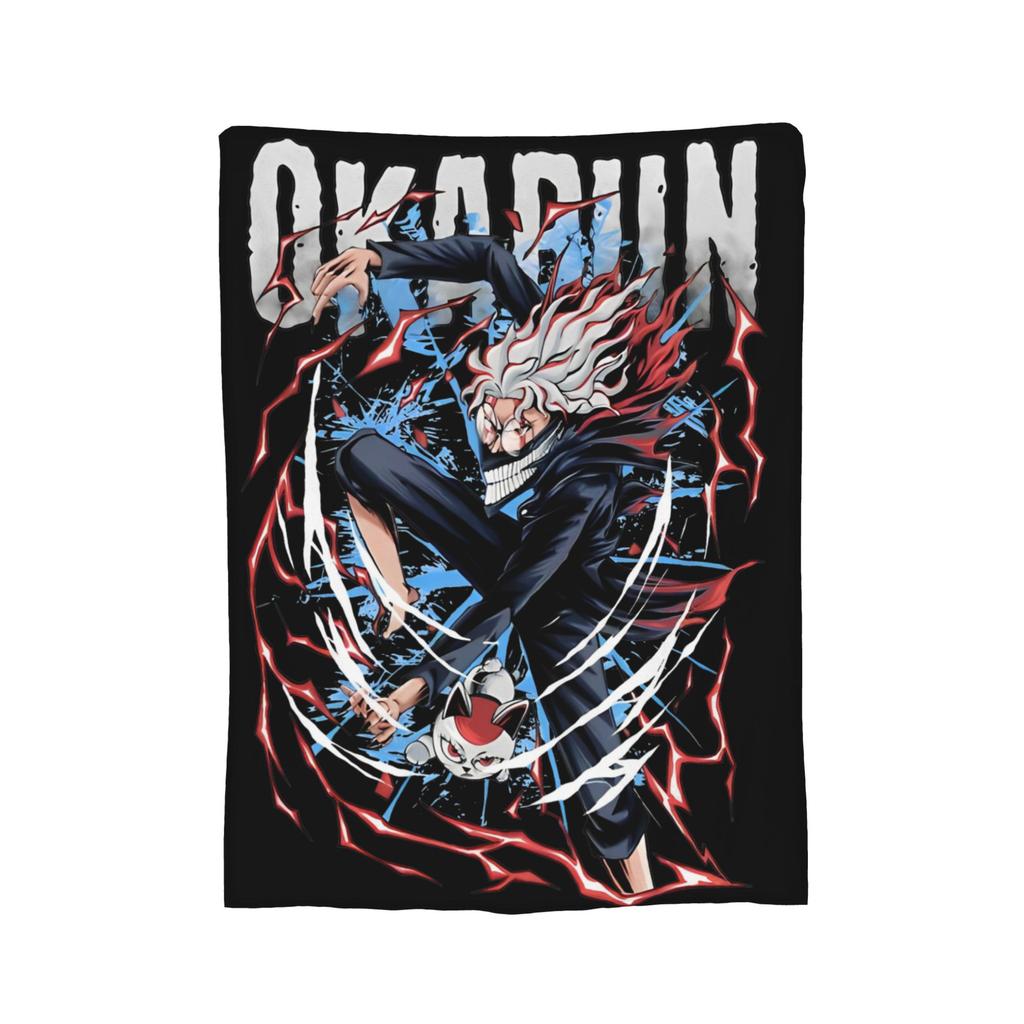 Anime Okarun Dandadan Flannel Blanket  Awesome Throw Blankets for  Sofa Bedding Lounge 125*100cm Quilt,
