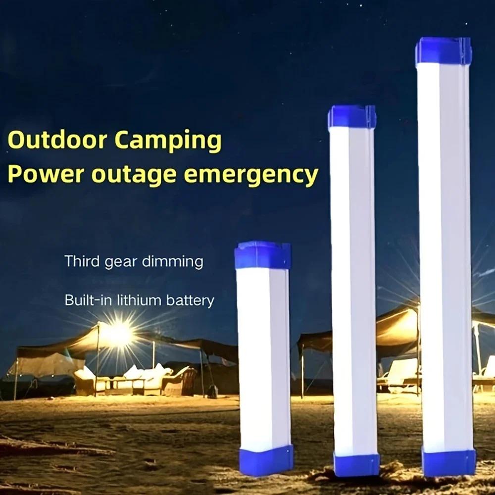 Portable LED Long Strip Emergency Light Rechargeable Outdoor Lighting Camping Work Light MagneticSuspension Portable Light Bulb