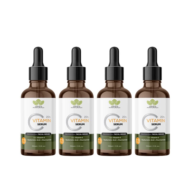 Haria Naturals Сыворотка для лица с витамином С для очищения кожи-Осветляет тон кожи, Уменьшает морщины, Мелкие морщинки 120 мл