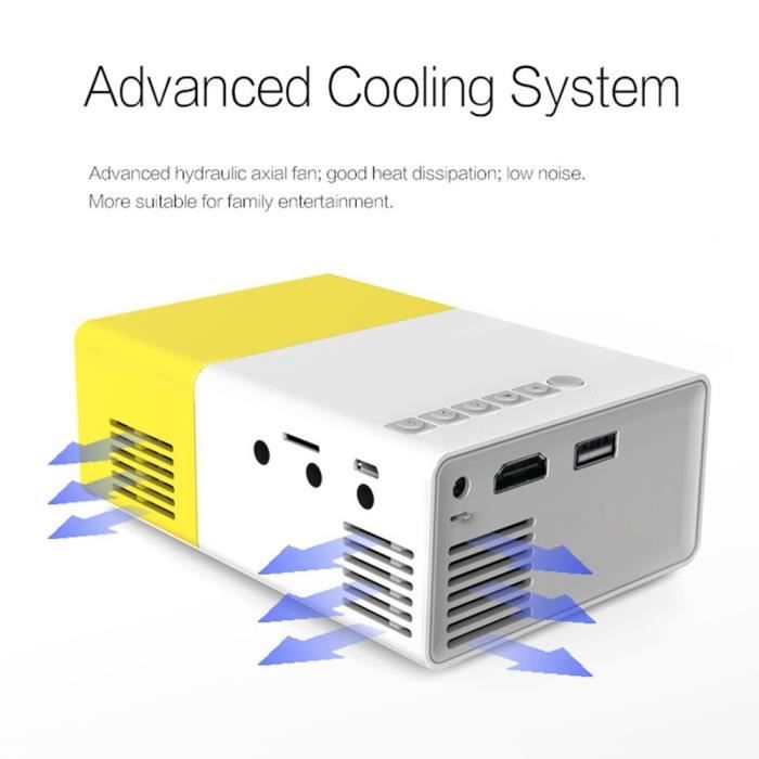 Projecteur Vidéo Portable YG300 Full HD 1080p - Jaune