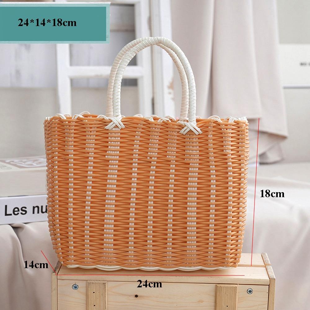 Rattan Woven Home Vegetable Fruit Packing PE Picnic Storage Basket