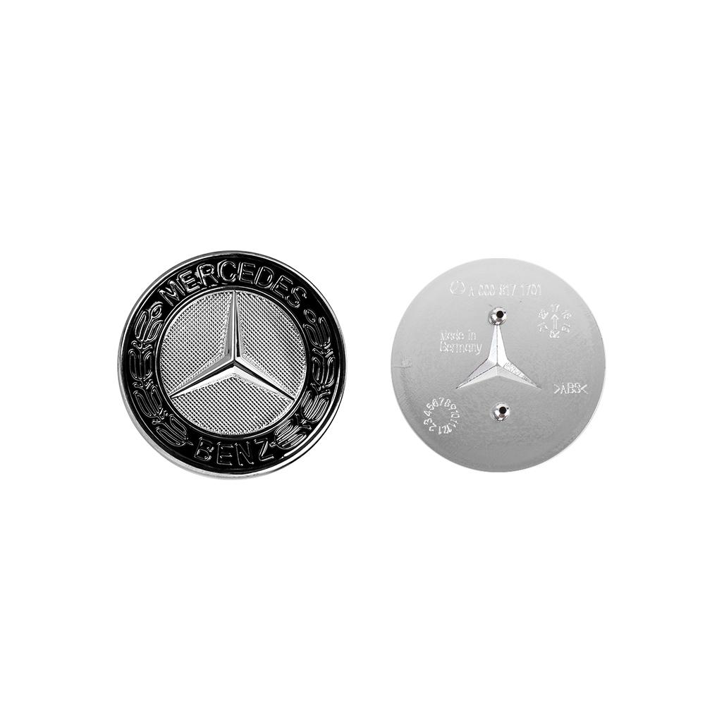 1pcs 57mm Aluminum Car Bonnet  Hood Sticker Auto Accessories For Mercedes Benz AMG W124 W140 W163 W202 W203 W204 W210 W211 W205