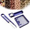 Pack of 3 Beads Placement Calibrator Set Featuring Needle Tool and Multiple Compartment Tray for Accurate Craft Projects