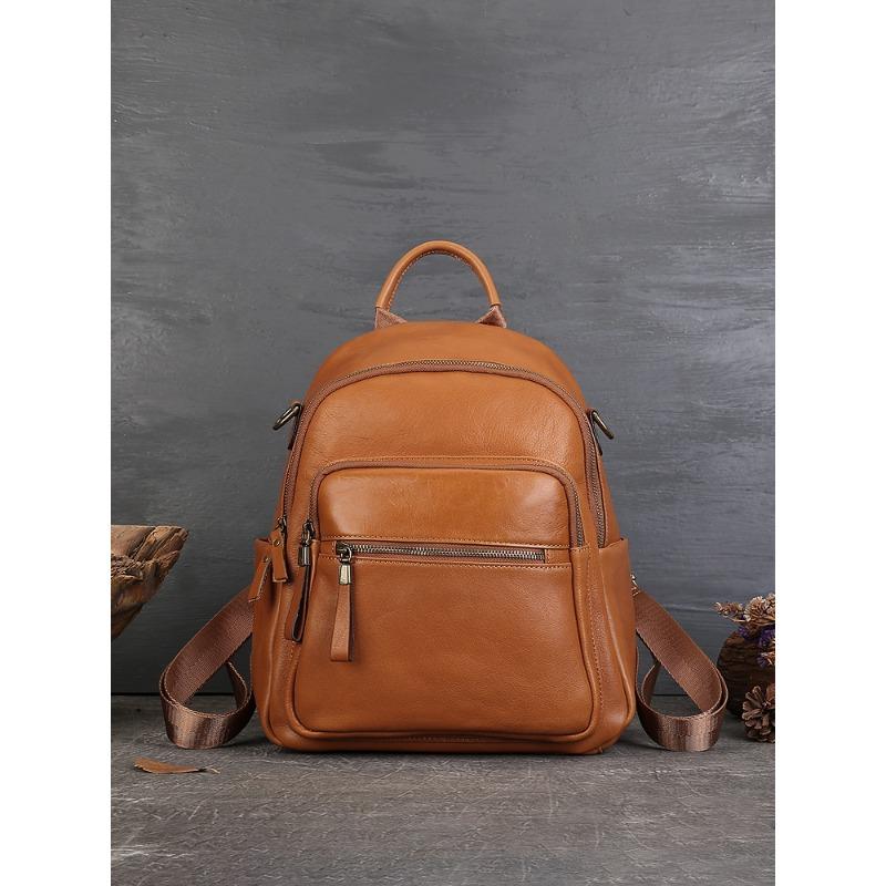 Первый слой рюкзак из коровьей кожи большой емкости Advanced Sense Retro Большая сумка Мягкий рюкзак из натуральной кожи