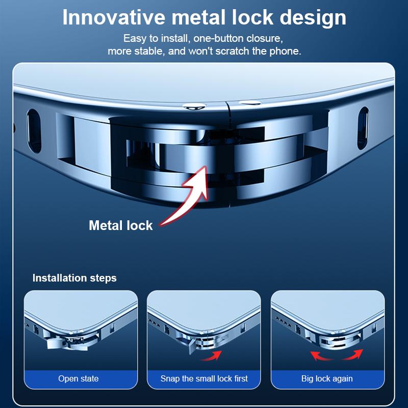 USAMS Матовый полупрозрачный чехол из алюминиевого сплава с металлическим каркасом для iPhone 14 13 12 Pro Max, поддерживающая крышка
