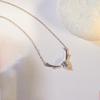 925 Silver Antler Pendant Necklace for Women - Trendy Deer Clavicle Chain, Simple and Elegant Christmas Gift